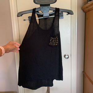 Charlotte Russe black tank with studs